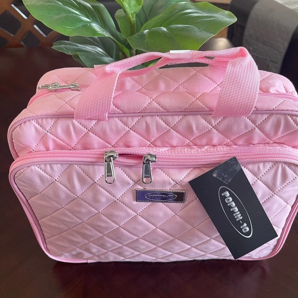 POPPIN10 - Pink Cosmetic Bag Hanging Toiletry Makeup Bag - Picture 1 of 11